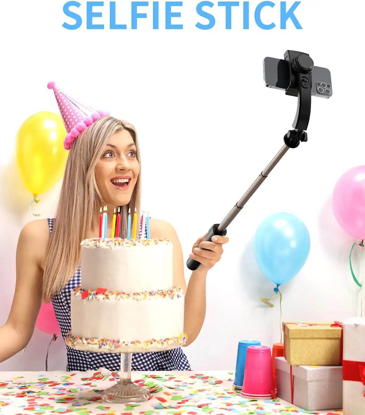ZIZUTTIN Gimbal Stabilizer with Selfie Stick - 71xzqjqxl7s._ac_sl1500_